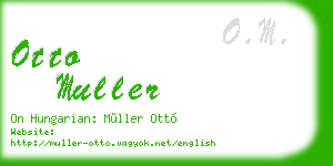 otto muller business card